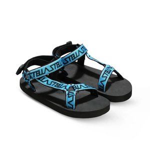 ** KIDS ** Stella McCartney Kids Blue Logo Sandals, size 32